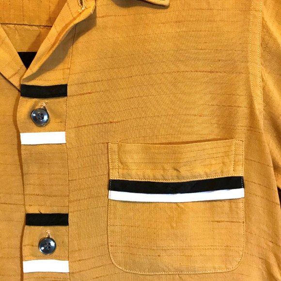 vtg appliqué stripe button down - Picture 8 of 16